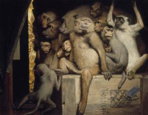 Gabriel von Max - Singes comme critiques d'art, 1889