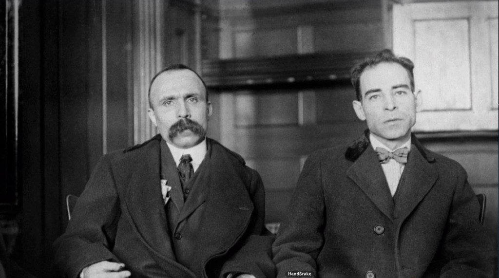 Les véritables Sacco (à droite) et Vanzetti (à gauche)