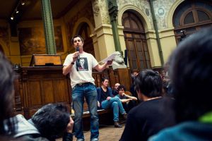 François Ruffin à la Bourse du Travail, 23 février 2016