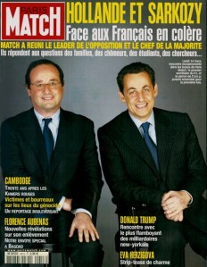  François Hollande et Nicolas Sarkozy en une de Paris Match défendaient le “oui” au traité constitutionnel européen de 2005, qui sera rejeté par les Français